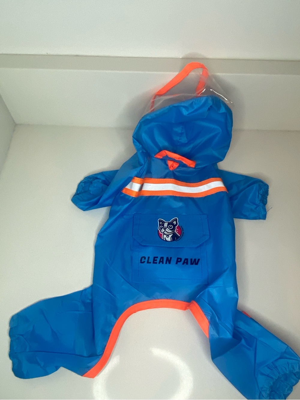 Small Dog Raincoat Onesie Reflective Hooded Jacket - Small